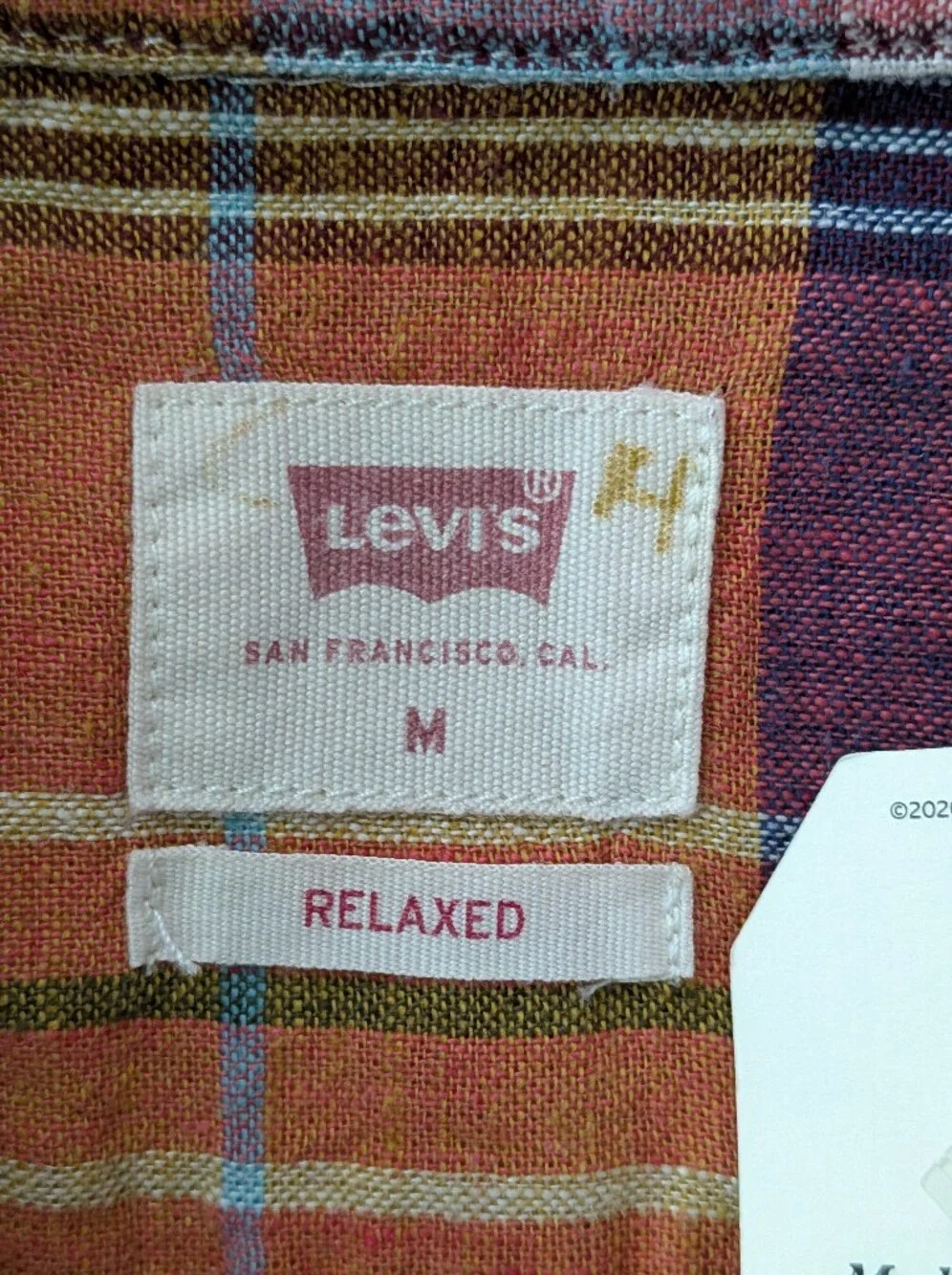 Levi's Shirt Men's Medium Linen Blend Short Sleeve Button Down NWT